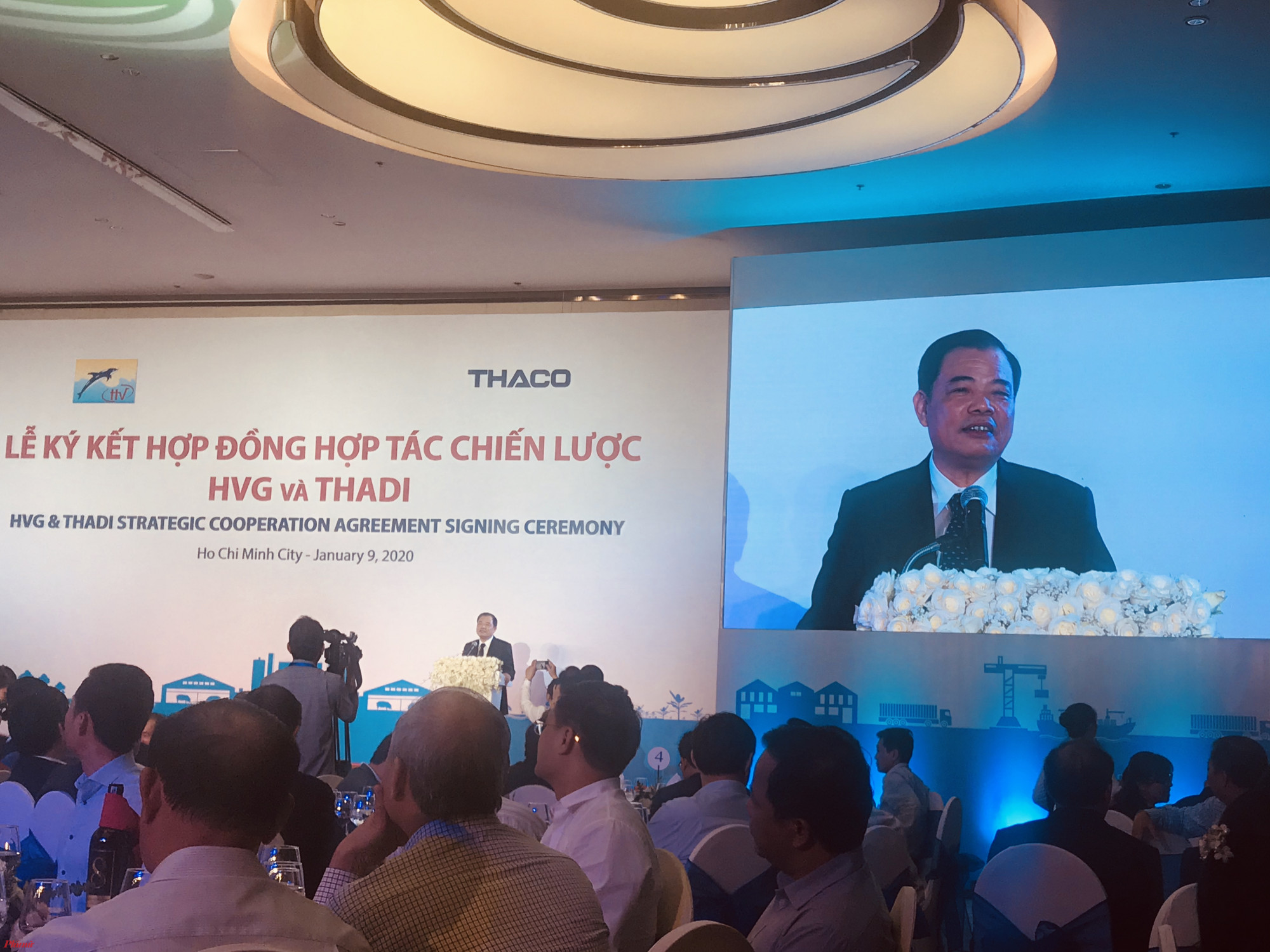 Thaco được khen 'dũng cảm' khi đầu tư vào Hùng Vương Bộ trưởng Bộ Nông nghiệp phát biểu tại buổi lễ ký kết của Thaco và Hùng Vương. Ảnh: Quốc Thái