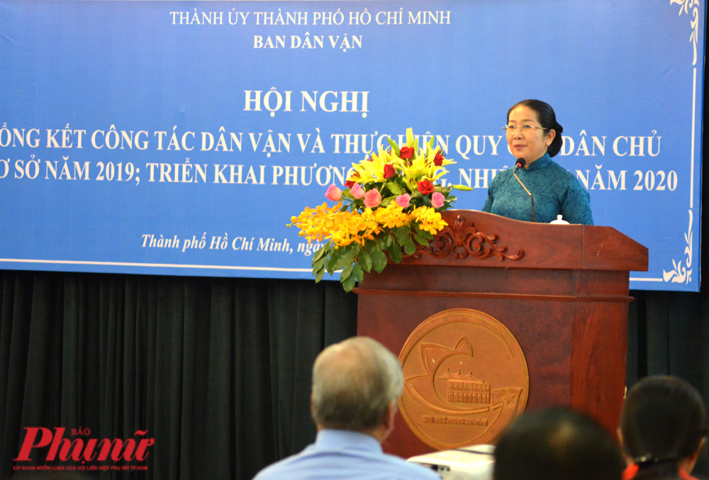 Trung ương ấn tượng trước cách làm dân vận khéo tại TPHCM Phó Bí thư Thành ủy TP.HCM Võ Thị Dung phát biểu chỉ đạo công tác dân vận tại hội nghị sáng 11/1/2020