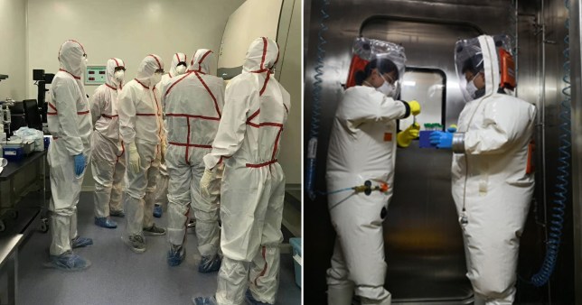 Virus corona xuất phát từ một phòng thí nghiệm ở Vũ Hán? Hình ảnh cho thấy Phòng thí nghiệm an toàn sinh học quốc gia Vũ Hán có các quy trình xử lý chuyên môn rất nghiêm ngặt, bao gồm khử trùng bắt buộc và các thiết b5i bảo hộ cần thiết.