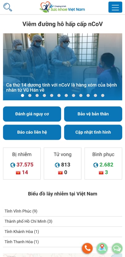 Bộ Y tế triển khai app cho người dân tự đánh giá nguy cơ nhiễm nCoV Giao diện ứng dụng Sức khỏe Việt Nam do Bộ Y tế xây dựng.