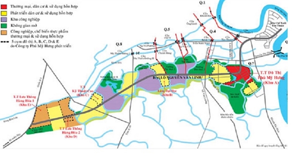 TPHCM bán đấu giá 2 khu đất thuộc Khu đô thị mới Nam thành phố Quy hoạch tổng thể Khu đô thị mới Nam thành phố