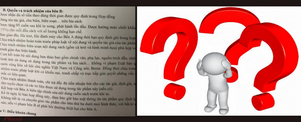 1. Trong “Hợp đồng mua quyền sở hữu tác phẩm”, bên B (tức nhóm tác giả Dương Thị Dung, Đặng Thúy Hằng, Nguyễn Thảo Nguyên) cam kết toàn bộ nội dung cuốn từ điển không vi phạm Luật Bản quyền.