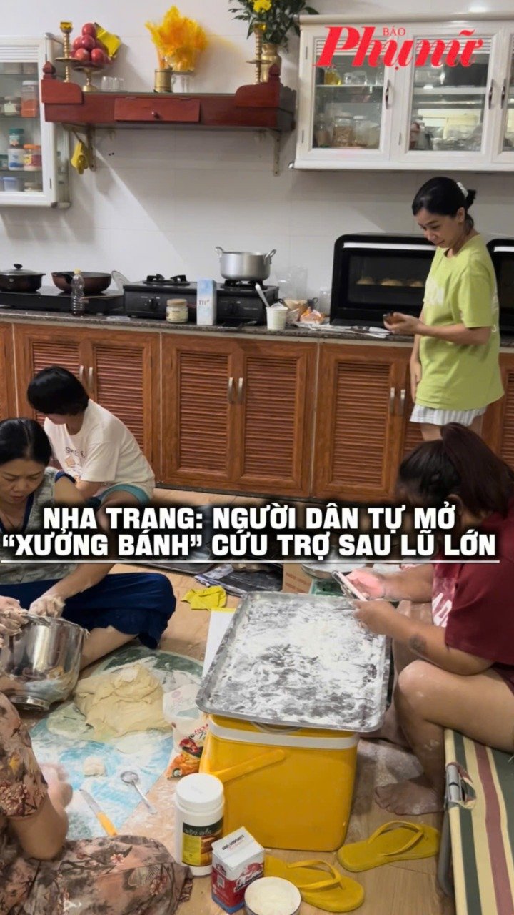 Nha Trang: Người dân tự mở “xưởng bánh” cứu trợ sau lũ lớn