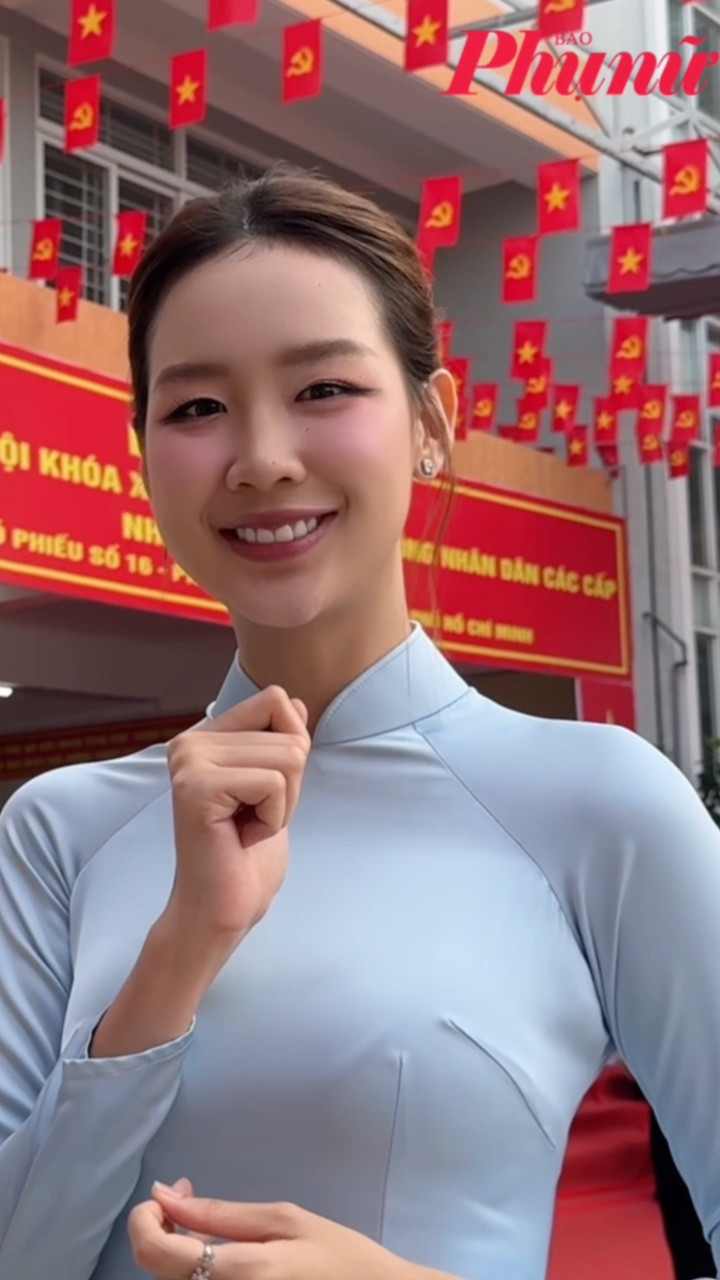 Hoa hậu Bảo Ngọc mong bạn trẻ thực hiện quyền, nghĩa vụ bầu cử