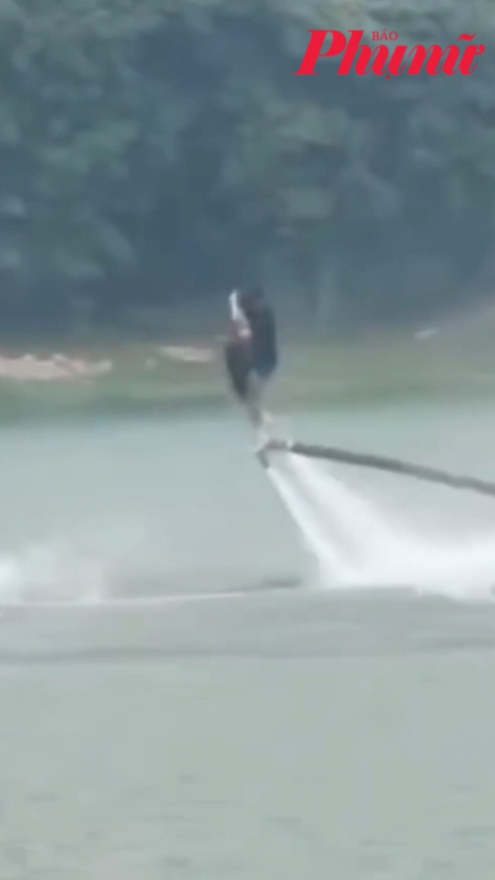 Flyboard rơi bất ngờ khi đang bay ở Hồ Núi Lớ, một người nhập viện cấp cứu
