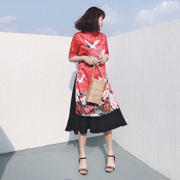 Những kiểu phối áo dài cách tân gây tranh cãi của phái đẹp Nhung kieu phoi ao dai cach tan gay tranh cai cua phai dep