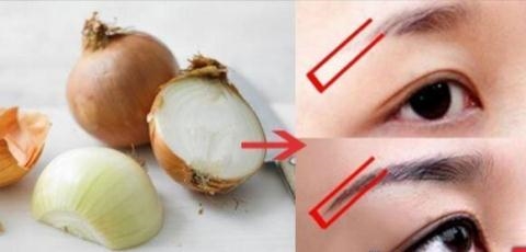 Lông mày đậm nét hơn với hành tây, trứng gà Long may dam net hon voi hanh tay, trung ga