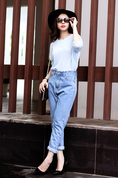 Mix áo thun thanh lịch vẫn thoải mái cho nàng công sở Mix ao thun thanh lich van thoai mai cho nang cong so