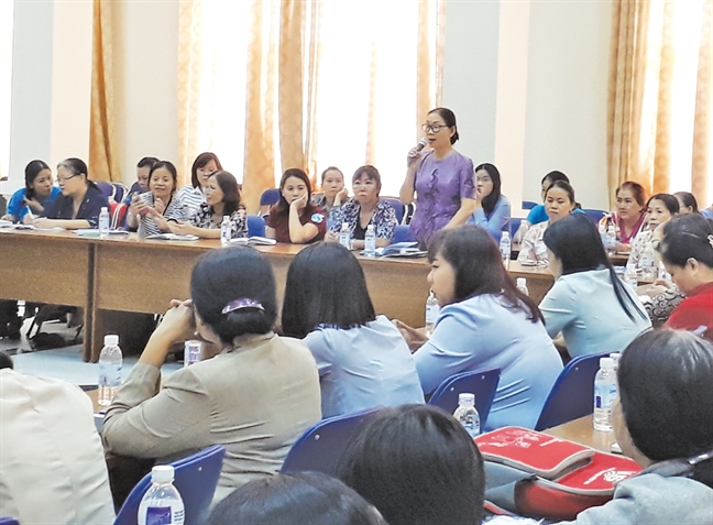Cán bộ phải đồng hành mới thu hút được chị em vào Hội Can bo phai dong hanh moi thu hut duoc chi em vao Hoi