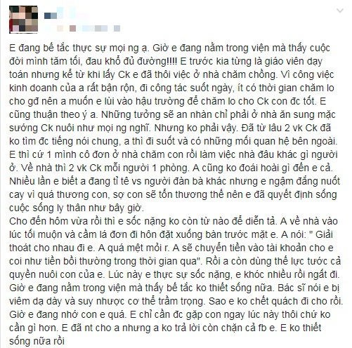 Bị chồng phản bội, sao lại muốn chết? Bi chong phan boi, sao lai muon chet?