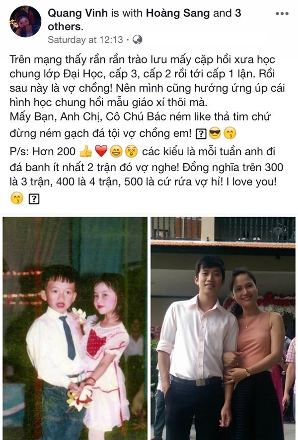 Chuyện tình ngọt ngào của cặp đôi quen nhau từ thuở lên ba Chuyen tinh ngot ngao cua cap doi quen nhau tu thuo len ba