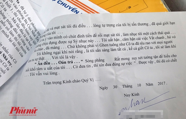 Sau khi tạt axit vì ghen, cụ ông viết 'tâm thư' dọa giết người tình Sau khi tat axit vi ghen, cu ong viet 'tam thu' doa giet nguoi tinh