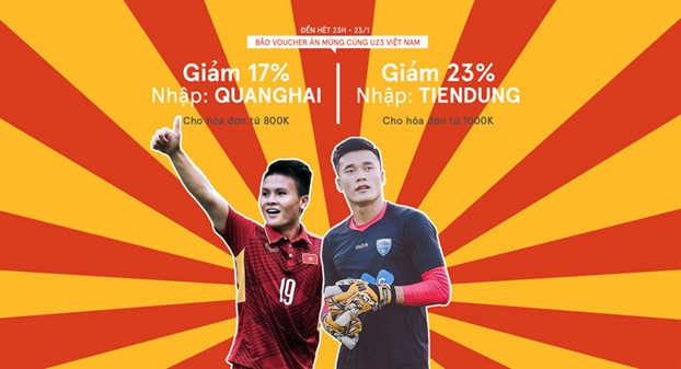 Nhiều nơi giảm giá 'ăn theo' chiến thắng đội tuyển U23 Việt Nam Nhieu noi giam gia 'an theo' chien thang doi tuyen U23 Viet Nam