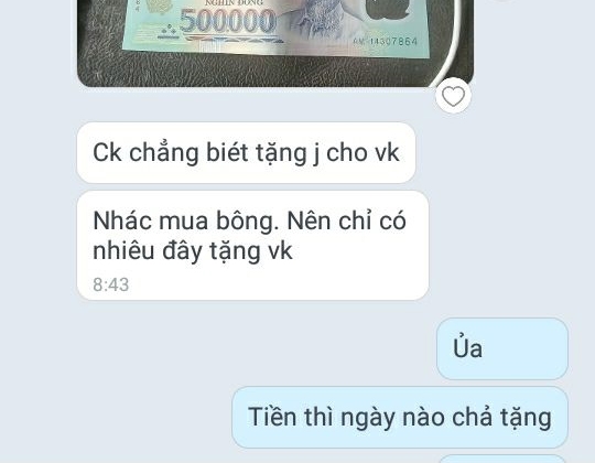 Ngày 8/3 chồng gửi vợ phong bì cho... thực tế! Ngay 8/3 chong gui vo phong bi cho... thuc te!