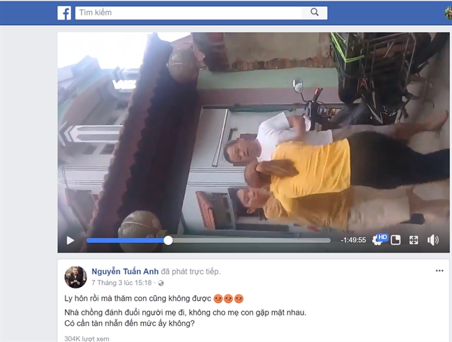 Bố chồng xô xát với con dâu cũ vì đến xin... đón con Bo chong xo xat voi con dau cu vi den xin... don con