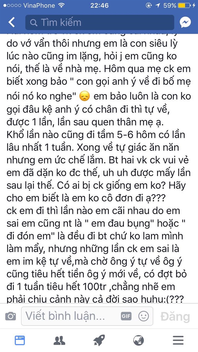 Cứ giận vợ, chồng lại bỏ về nhà mẹ đẻ Cu gian vo, chong lai bo ve nha me de