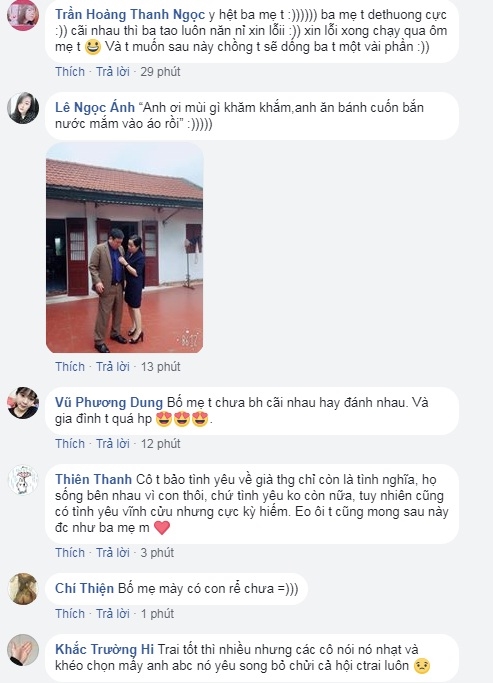 Facebook ngập tràn tinh thần 'Bố mẹ mình yêu nhau lắm' Facebook ngap tran tinh than 'Bo me minh yeu nhau lam'