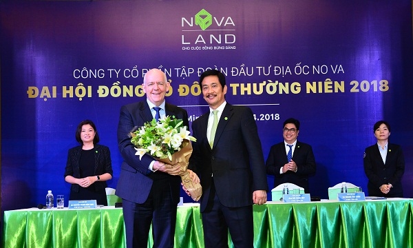 Novaland đặt mục tiêu năm 2018 tăng 87% doanh thu thuần và 55% lợi nhuận so với năm 2017 Novaland dat muc tieu nam 2018 tang 87% doanh thu thuan va 55% loi nhuan so voi nam 2017