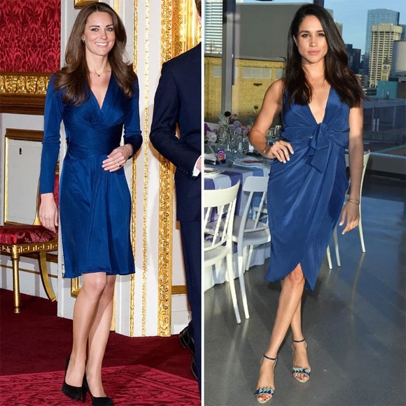 Gu thời trang đồng điệu kỳ lạ của Kate Middleton và Meghan Markle Gu thoi trang dong dieu ky la cua Kate Middleton va Meghan Markle