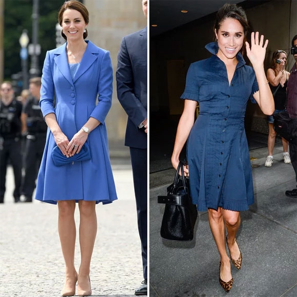 Gu thời trang đồng điệu kỳ lạ của Kate Middleton và Meghan Markle Gu thoi trang dong dieu ky la cua Kate Middleton va Meghan Markle