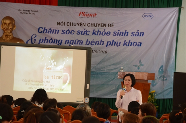Cung cấp kiến thức chăm sóc sức khỏe cho phụ nữ xã đảo Thạnh An Cung cap kien thuc cham soc suc khoe cho phu nu xa dao Thanh An