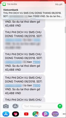 Khách hàng Vietcombank liên tục bị 'dội bom' hàng trăm tin nhắn Khach hang Vietcombank lien tuc bi 'doi bom' hang tram tin nhan