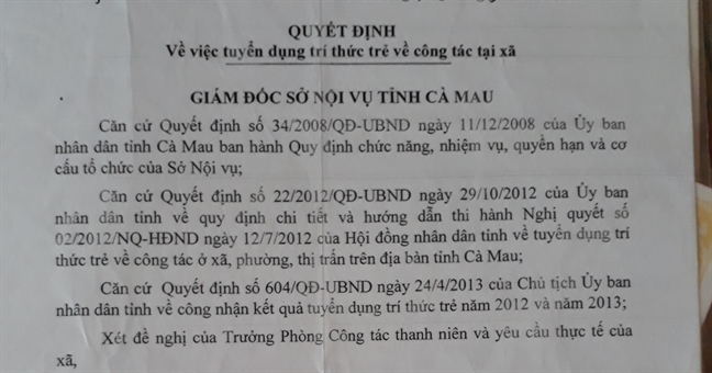Vụ 44 trí thức trẻ ở Cà Mau chưa nhận được trợ cấp: trí thức trẻ băn khoăn về tương lai Vu 44 tri thuc tre o Ca Mau chua nhan duoc tro cap: tri thuc tre ban khoan ve tuong lai