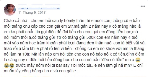 Cấp dưỡng nuôi con: Tiếng lòng xót xa của các mẹ đơn thân trong các hội kín Cap duong nuoi con: Tieng long xot xa cua cac me don than trong cac hoi kin