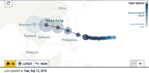 Hong Kong, Philippines 'căng mình' ứng phó siêu bão Mangkhut Hong Kong, Philippines 'cang minh' ung pho sieu bao Mangkhut