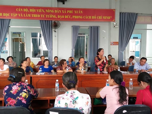 Huyện Nhà Bè: Hội viên lên tiếng về vệ sinh an toàn thực phẩm và ô nhiễm môi trường Huyen Nha Be: Hoi vien len tieng ve ve sinh an toan thuc pham va o nhiem moi truong
