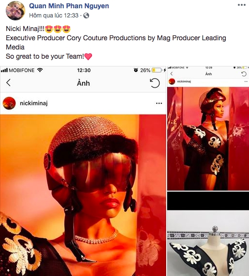 Nicki Minaj diện trang phục của nhà thiết kế Việt Nicki Minaj dien trang phuc cua nha thiet ke Viet