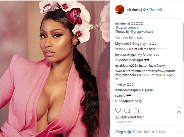 Nicki Minaj diện trang phục của nhà thiết kế Việt Nicki Minaj dien trang phuc cua nha thiet ke Viet