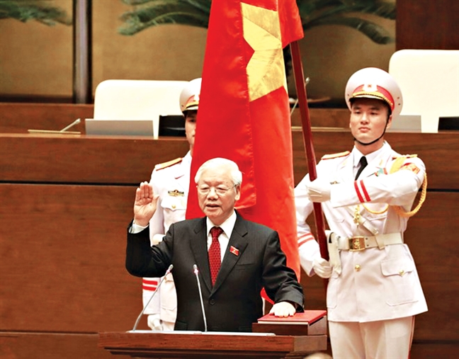 Tổng bí thư Nguyễn Phú Trọng được bầu giữ chức Chủ tịch nước: 'Cố gắng làm hết sức mình đáp ứng yêu cầu của nhân dân' Tong bi thu Nguyen Phu Trong duoc bau giu chuc Chu tich nuoc: 'Co gang lam het suc minh dap ung yeu cau cua nhan dan'