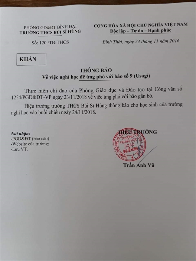 Bão số 9 chuyển hướng vào miền Tây, TP.HCM cho học sinh nghỉ học Bao so 9 chuyen huong vao mien Tay, TP.HCM cho hoc sinh nghi hoc