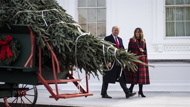 Melania Trump chọn chủ đề ái quốc để trang hoàng Nhà Trắng Giáng sinh 2018 Melania Trump chon chu de ai quoc de trang hoang Nha Trang Giang sinh 2018