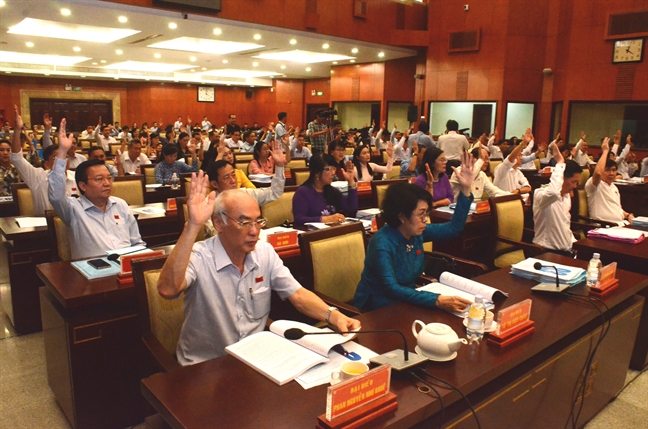 Thông qua danh sách 30 lãnh đạo TP.HCM được lấy phiếu tín nhiệm Thong qua danh sach 30 lanh dao TP.HCM duoc lay phieu tin nhiem
