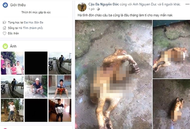Cảnh cáo thanh niên đăng ảnh giết khỉ lên Facebook để câu like Canh cao thanh nien dang anh giet khi len Facebook de cau like