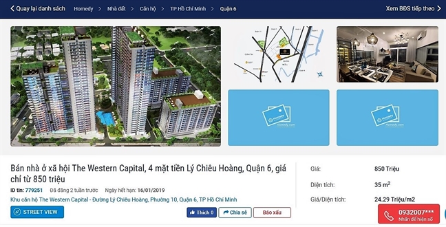 Chủ đầu tư dự án The Western Capital thông đồng sàn môi giới trục lợi nhà ở xã hội? Chu dau tu du an The Western Capital thong dong san moi gioi truc loi nha o xa hoi?