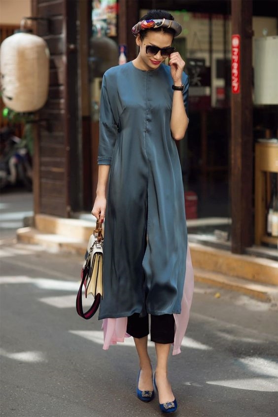Bí quyết diện áo dài đón tết chuẩn theo dáng người Bi quyet dien ao dai don tet chuan theo dang nguoi