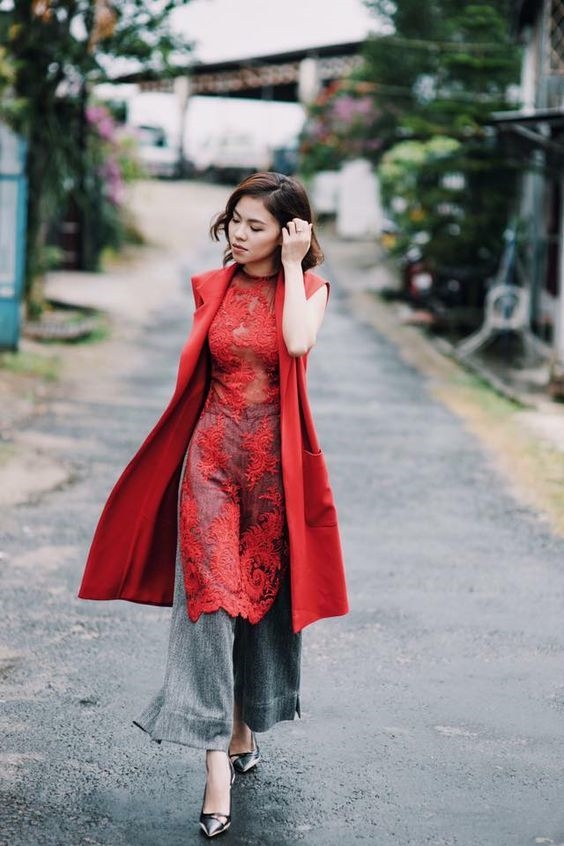 Bí quyết diện áo dài đón tết chuẩn theo dáng người Bi quyet dien ao dai don tet chuan theo dang nguoi