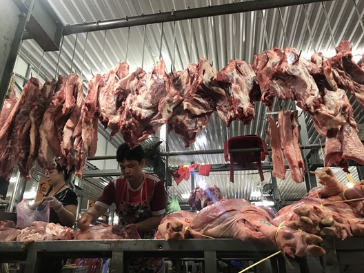 Người bán thịt heo tại TP.HCM bị 'vạ lây', lỗ vì dịch tả châu Phi Nguoi ban thit heo tai TP.HCM bi 'va lay', lo vi dich ta chau Phi