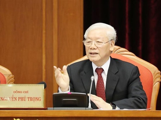 Tổng Bí thư, Chủ tịch nước Nguyễn Phú Trọng khai mạc Hội nghị Trung ương 10 Tong Bi thu, Chu tich nuoc Nguyen Phu Trong khai mac Hoi nghi Trung uong 10
