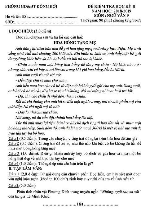 Hy hữu học sinh thi vào lớp 10 phải làm bài môn văn hai lần Hy huu hoc sinh thi vao lop 10 phai lam bai mon van hai lan