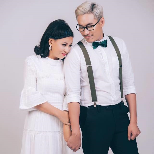 Thời trang của các cặp 'đũa lệch' đẹp đôi Vbiz Thoi trang cua cac cap 'dua lech' dep doi Vbiz