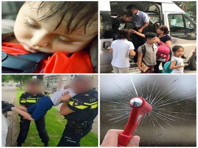 Làm sao để con thoát thân khi bị nhốt trong ô tô? Lam sao de con thoat than khi bi nhot trong o to?
