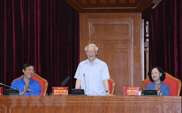Tổng bí thư, Chủ tịch nước Nguyễn Phú Trọng giao nhiệm vụ cho các đảng viên trẻ: phấn đấu vào Ban chấp hành Trung ương Đảng Tong bi thu, Chu tich nuoc Nguyen Phu Trong giao nhiem vu cho cac dang vien tre: phan dau vao Ban chap hanh Trung uong Dang