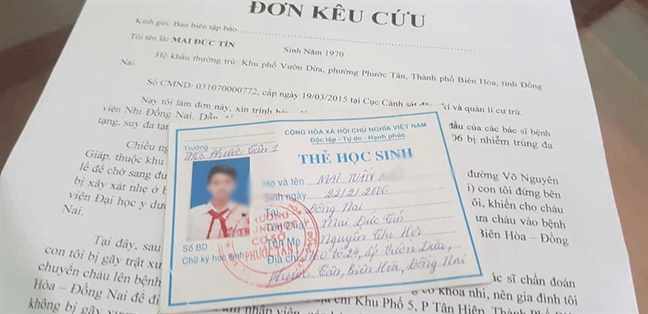 Tại sao vào bệnh viện chữa gãy xương, bệnh nhi 13 tuổi tử vong? Tai sao vao benh vien chua gay xuong, benh nhi 13 tuoi tu vong?