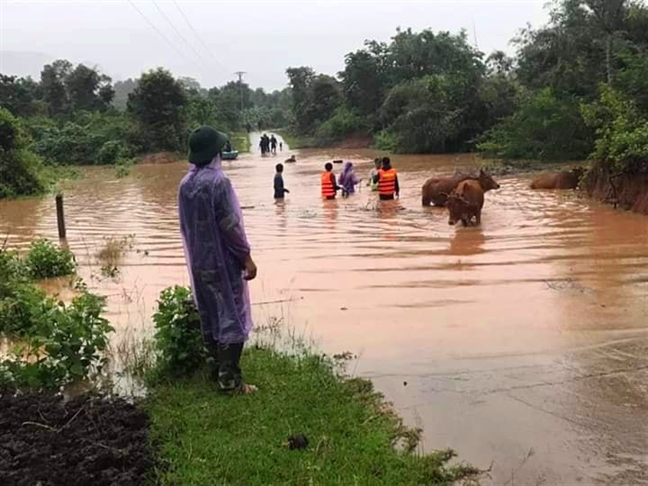 Mưa lớn kéo dài, nhiều vùng ở Quảng Trị ngập sâu, sạt lở Mua lon keo dai, nhieu vung o Quang Tri ngap sau, sat lo