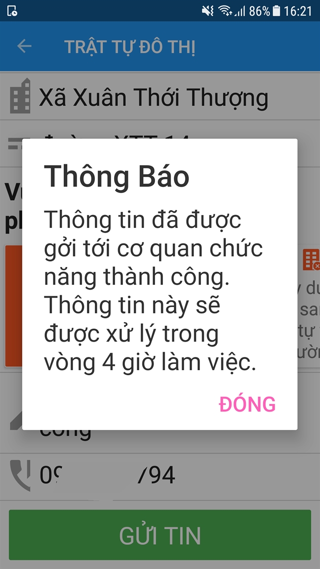 Thông tin này sẽ được xử lý trong vòng 4 giờ Thong tin nay se duoc xu ly trong vong 4 gio