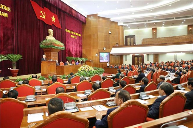 Hội nghị Trung ương 11: Tiếp tục đẩy mạnh toàn diện, đồng bộ sự nghiệp đổi mới Hoi nghi Trung uong 11: Tiep tuc day manh toan dien, dong bo su nghiep doi moi